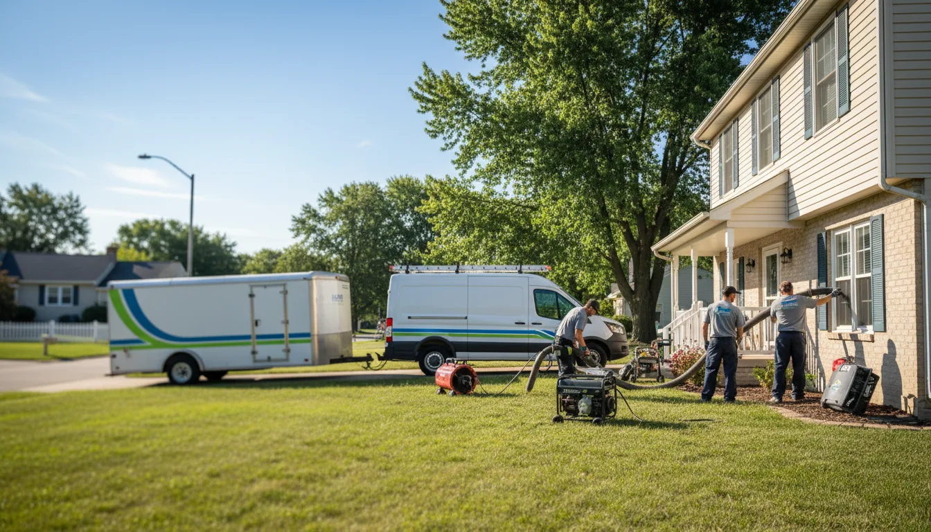 Flooded Basement Restoration And Cleanup With Repair in Plainville, IN near me